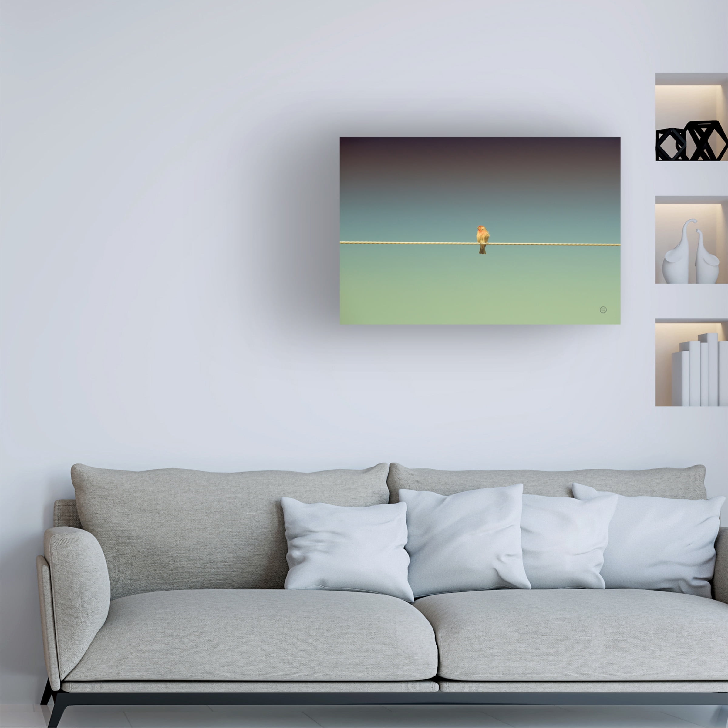 Nathan Larson 'Waiting' Canvas Art