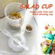 thumbnail image 2 of Juego de 2 ensaladeras JM con tenedor caja para ensalada cepillo blanco verde, 2 of 5