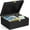 Black, variant on Wooden Keepsake Box, Large Acacia Storage Box with a Hinged Lid, Memory treasure box for Crafts and Photo Storage
