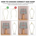 thumbnail image 5 of Uxcell 2 Set 11.5"  Lamp Shade Harp Holder, Heavy Duty Detachable Lampshade Brackets with 1.38" Height Solid Metal Finial Shade Holder for Table and Floor Lamps, Gold, 5 of 7