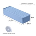thumbnail image 5 of Plastic Cable Organizer Box with Compartments, Desk Accessories Storage Case with Lid and Wire Ties, 27.2*9.6*6cm - blue, 5 of 5