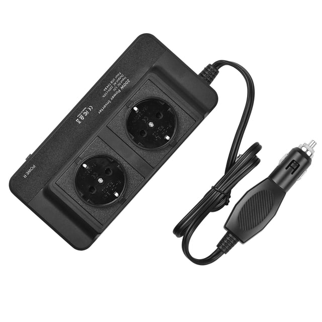 Inversor De Corriente Para Coche De 200 W, Convertidor De CC De 12 V A CA De 220 V Con 2 Salidas De CA, 4 Puertos USB, Interruptor De Encendido/apagado, Protección Segura,