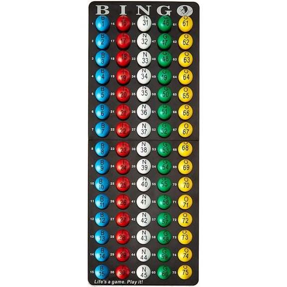 MR CHIPS Bingo Master Board and Easy Read 7/8" Bingo Balls with Fade and Scratch Resistant Large Numbers and Large Letters That Will Never Rub Off