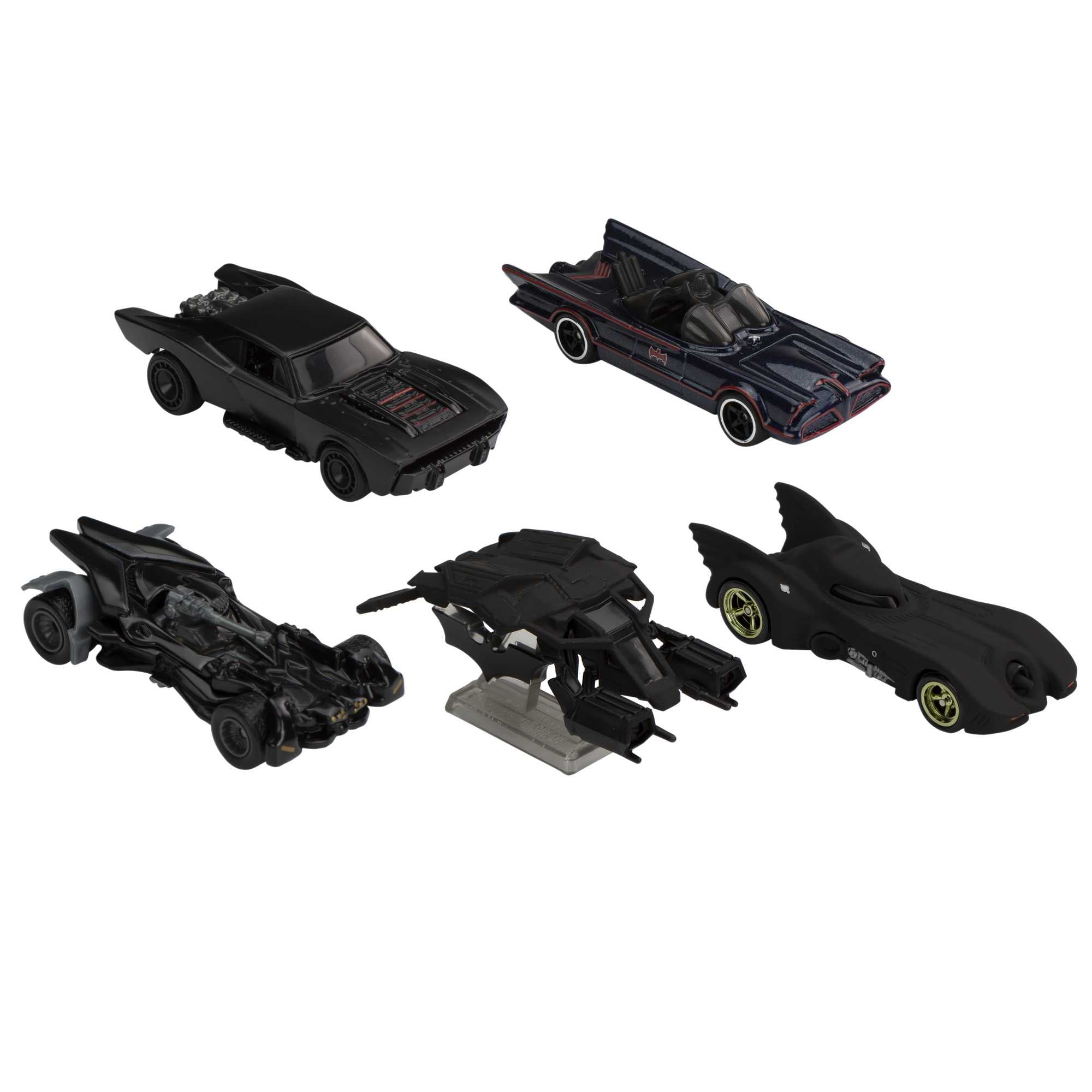 Hot Wheels Batman Bundle, 5 Fan-Favorite Batmobile Castings for Collectors