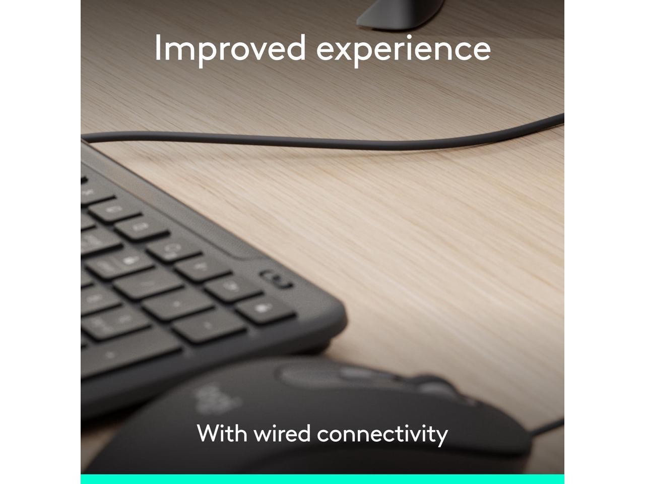 Logitech Signature Slim K620 Wired Keyboard for Business, Graphite