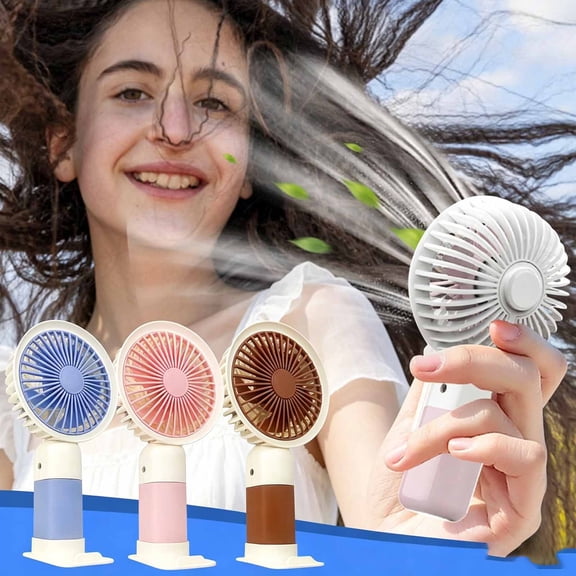 FEOLGEHLY Portable Handheld Fan, Rechargeable Mini Personal USB Cooling Fan for Home Bedroom, Quiet Small Desktop Desk Fan, Single Speed Five Blades Fan for Office Outdoor Daily Use