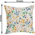 thumbnail image 7 of Spring Pillow Covers 18x18 Pack of 2 Watercolor Botanical Colorful Leaves Floral Throw Pillow Cover Outdoor Indoor,Spring Summer Colorful Pillowcase Decorative Linen Cushion Case for Sofa Couch, 7 of 7