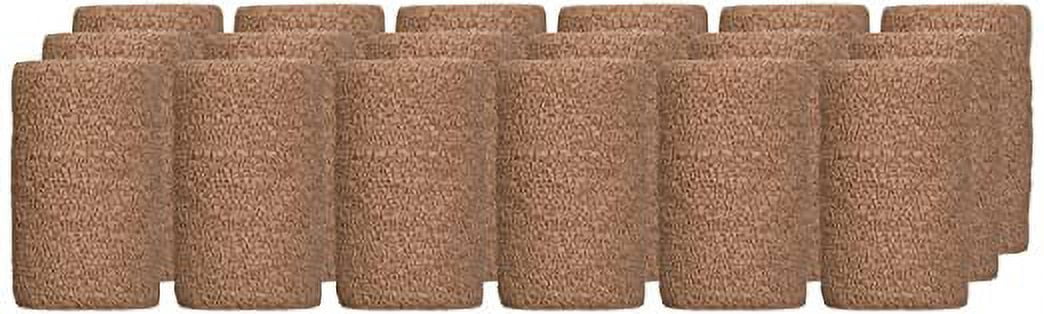 3M Health Care 1584 Coban Self-Adherent Wrap, Elastic, 5 yd. L x 4" W, Tan (Pack of 18)