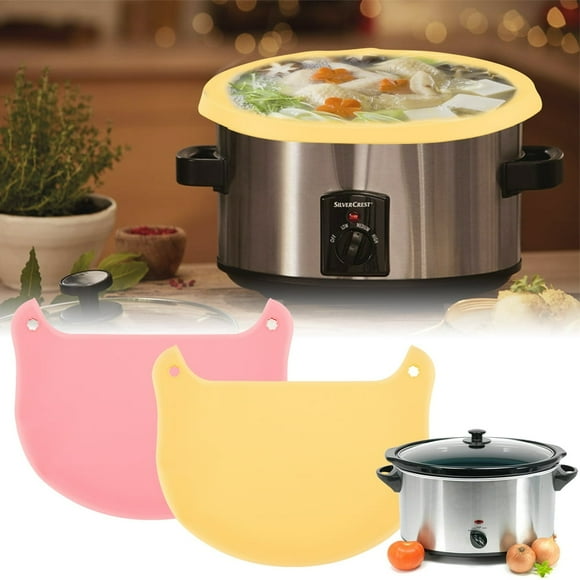 PEACNNG 2 Pack Silicone Slow Cooker Liners Reusable Fit 6-8 Quarts Crockpot Leakproof & Easy Clean Bags Liners for Oval or Round Pot