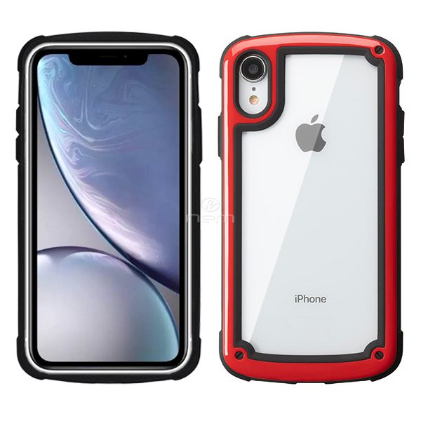 Apple iPhone XR Shockproof Protective Transparent Acrylic Colored Frame ...