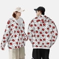 thumbnail image 4 of Balery Red Ladybugs On Black Dotted Men's Women's UPF 50+ Sun Protection Lightweight Hoodie Performance Long Sleeve Shirt for Fishing Running-Large, 4 of 7