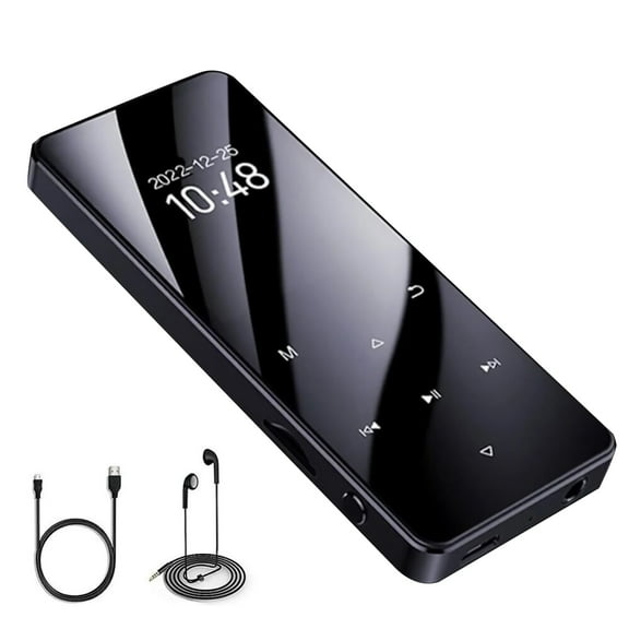 TAPDRA 1.8 Inch Touch Screen MP3 Player with Bluetooth 5.0 4GB Expandable 128GB HiFi Audio Recorder FM Radio Black