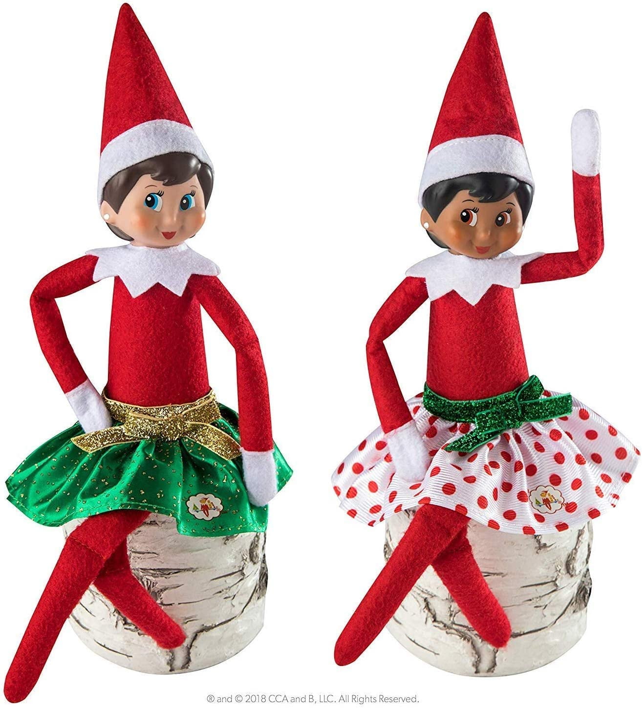 The Elf on the Shelf Outfit Pack - Party Skirt Pair and Switcheroo Sweater - 2 Festive Sweaters and 6-in-1 Sweater Set