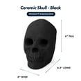 thumbnail image 3 of Hollow Ceramic Fireproof Skull, Fire Pits and Fireplaces, Black 1 Pack, 3 of 5