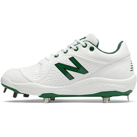 New Balance Mens Fresh Foam 3000 V5 Metal Baseball Shoe 16 White Green