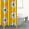 thumbnail image 4 of Yellow Daisy Flower White Blooms Pattern Shower Curtain 84"x72" ,Bathroom Decorative Shower Curtains Set with 12 Hooks,Modern Waterproof Washable Shower Curtain, 4 of 6