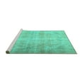 thumbnail image 2 of Ahgly Company Machine Washable Indoor Round Persian Turquoise Blue Traditional Area Rugs, 8' Round, 2 of 4