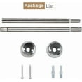 thumbnail image 7 of AEASKIEY  Silver Adjustable Closet Rods for Hanging Clothes, 35-60cm  Closet Hanging Rod Closet Pole, 7 of 7