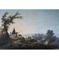 thumbnail image 2 of Jean-Baptiste Pillement 24x18 Gold Ornate Framed and Double Matted Museum Art Print Titled - Animated Landscape (1785), 2 of 4