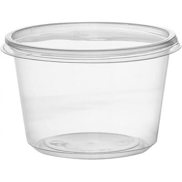 Vezee 16oz Lightweight Deli Containers with Lids BPA-Free Plastic Food Storage Cups (200 Sets)