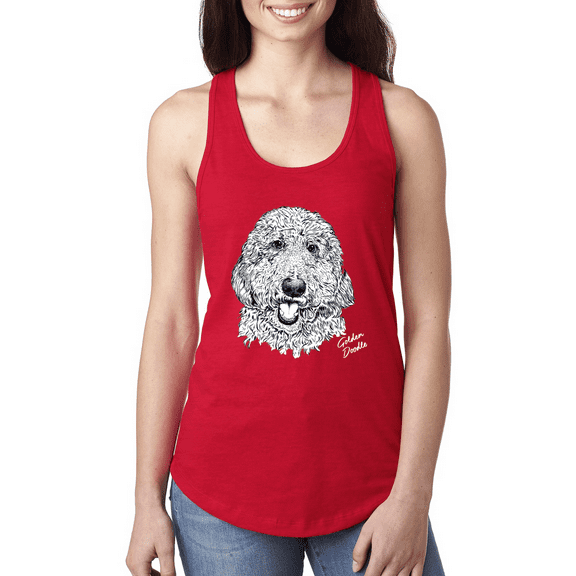 Golden Doodle Dog Lover Pet Owner Animal Lover Ladies Racerback Tank Top