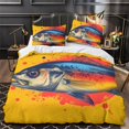 thumbnail image 3 of Home Bedding Set Fish Shell Comforter Cover Set Teen Adult Creative Seafloor Bedspreads,California King (98"x104"), 3 of 5