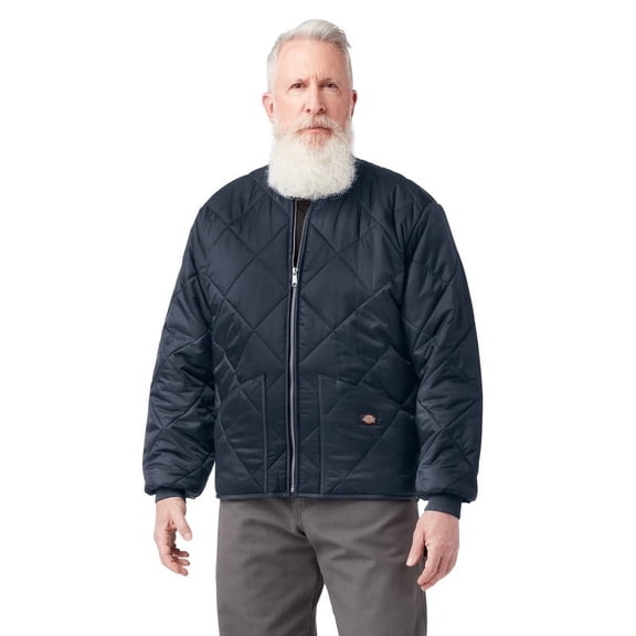 Dickies Men's Diamond Quilted Jacket, Dark Navy, 2XL