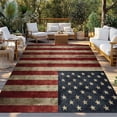 thumbnail image 3 of Outdoor Rug 4x6 ft Vintage American Flag Waterproof Outdoor Patio Rug Mat Non Slip Outside Area Rugs Carpet for RV,Camping,Porch,Deck,Pool,Balconybackyard,Patriotic USA Flag, 3 of 9