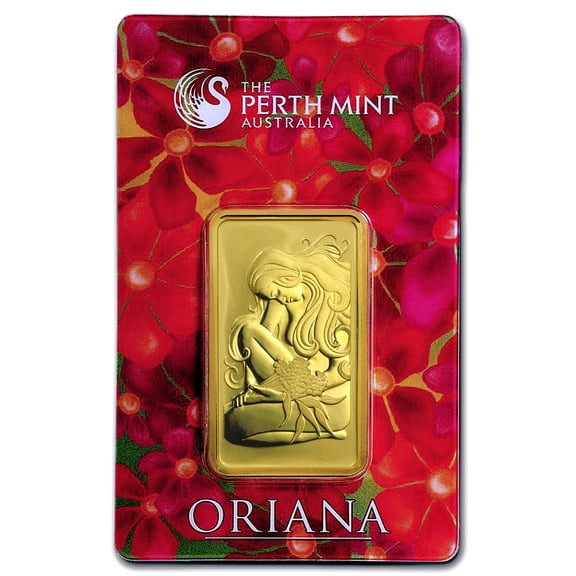 1 oz Gold Bar - Oriana Design (In Assay)