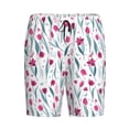 thumbnail image 4 of Wukai Tulips Flowers Men’s Short Pajama Pants With Pockets Soft Sleep Pj Shorts for Men-, 4 of 6