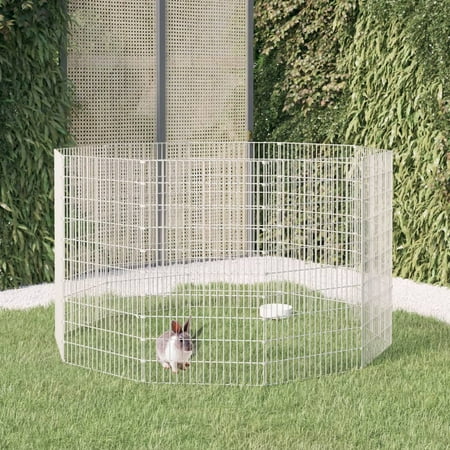 vidaXL Free Range Animal Enclosure 10-Panel 21.3 x39.4 Galvanized Iron