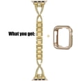 thumbnail image 4 of Correa compatible con Apple Watch 38 mm 40 mm 41 mm 42 mm 44 mm 45 mm SE Series 7 6 5 4 3 2 1 Joyería para mujer Correa de metal Correa Bling Diamond Pulsera de repuesto Vhermosa CZDZ-HY153-5, 4 of 5