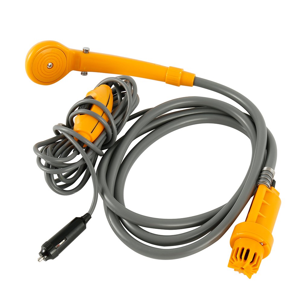 HOTBEST Portable Camping Shower 12V Electric Outdoor Shower Kit For