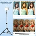 thumbnail image 3 of Cshidworld Kit de 2 Luces de Video LED, Control Remoto Regulable USB LED Luz Continua para Fotografía con Trípodes, 9 Filtros de Color y 10 Niveles de Brillo para Grabación de Video, YouTube, 3 of 7