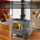 thumbnail image 1 of 5-Blade Fireplace Fans Heat Powered Stove Fan Wood Log Burner Fan Silent Eco-friendly Heat Distribution, 1 of 5