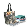 thumbnail image 2 of FORMRS Womens Canvas Tote Bag with Zipper Inner Pocket Shoulder Handbag, Watercolor Space, 2 of 7