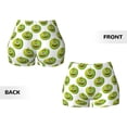 thumbnail image 3 of Sigee Happy Fruit Print Women's High Waist Workout Shorts - Squat Proof, Tummy Control, Yoga and Gym Activewear-Large, 3 of 9