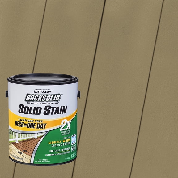 River Rock, Rust-Oleum RockSolid 2X Solid Exterior Wood Deck Stain-319776T, Gallon