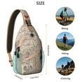 thumbnail image 5 of Meny Pink Beach Men Vintage Travel Sling Backpack, Parisian Style Crossbody Bag, Perfect for Summer Adventures and Holidays, 5 of 6