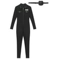 thumbnail image 3 of TiaoBug Women's Cop Costume Long Sleeve Full Body Jumpsuit Police Officer Fancy Dress Outfit Set Black 4XL, 3 of 7