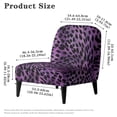 thumbnail image 6 of HELLHERO Purple Leopard Dustproof Armless Accent Chair Cover with Elastic, Stain Protection Armless Accent Chair Protector, 6 of 7