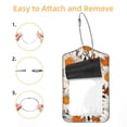 thumbnail image 2 of Square PU Leather Luggage Tags, 2 Pack, with Privacy Cover and Stainless Steel Ring - Suitable for Travel, Backpack, Handbag - Bag Tags, Handbag Tags Daisy, 2 of 7