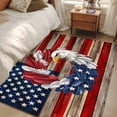 thumbnail image 5 of U.S. Flag Eagle Feather Washable Area Rug 4 x 6 ft Independence Day Red Wood Striped Vintage, Soft Non Slip Rugs Stain Repellent Indoor Felt Carpet for Living Dining Room Bedroom Home Office, 5 of 9