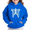 thumbnail image 3 of Afuyipoi Halloween Hoodie for Kids(4-13), Casual Fall Winter Hooded Sweatshirts Graphic Print Pullover Tops for Boys Girls Blue 11 Years, 3 of 5