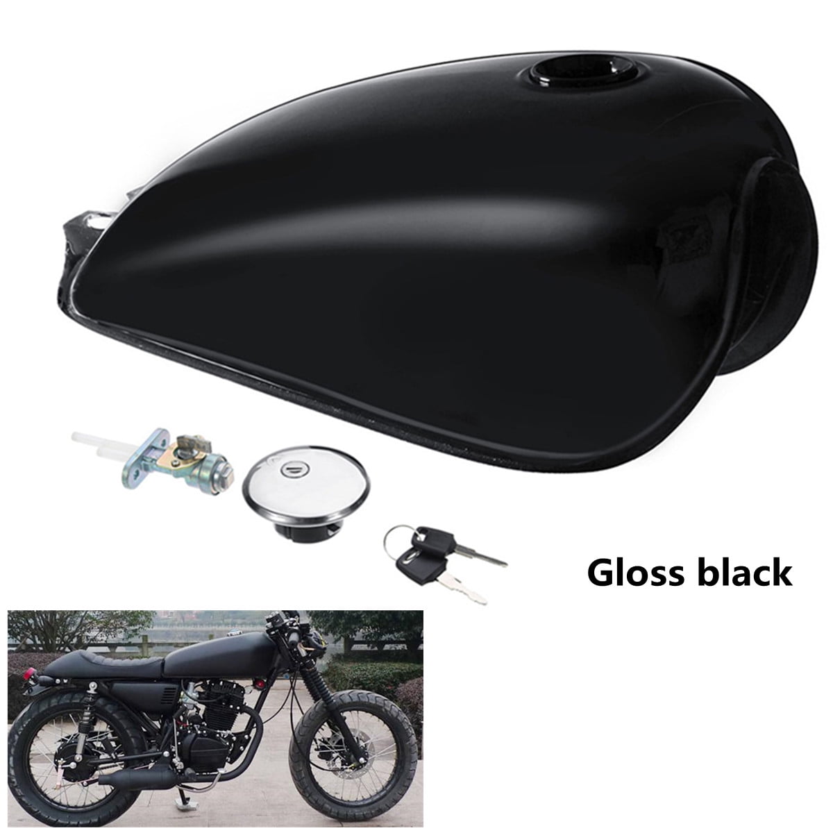 カフェレーサー用 燃料タンク 9L ブラック 汎用 GN125・GN250 楽天市場】オートバイ SUZUKI スズキ GN125 GN250 ガソリン