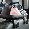 thumbnail image 5 of Gancho para asiento de coche, gancho para reposacabezas de coche, gancho universal de cuero negro para reposacabezas de coche, gancho para respaldo de asiento de coche para bolsos y otros bolsos, 5 of 5