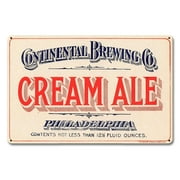 Continental Brewing Co Cream Ale Made in the USA with heavy gauge steel"