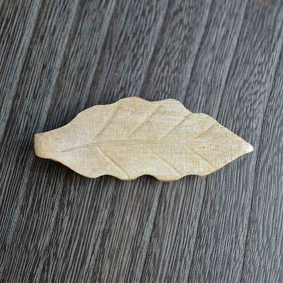 1pc Leaf Shape Wooden Chopsticks Holder Stand Spoon Rest Fork Rack Frame Art Craft Dinner Tableware Kitchen Accessories