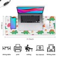 thumbnail image 5 of Long Mouse Pads for Desk,White Dinosaurs Flowers Pattern Desk Mats on Top Of Desks, Desk Mouse Pad Extra Large with 3mm Non-Slip Base and Stitched Edge for Gaming,Office,Work,Home 31.5"x11.8", 5 of 6