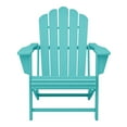 thumbnail image 5 of WestinTrends Highland 3-Piece Adirondack Chair with Cup Holder and Folding Ottoman and Table Set, Turquoise, 5 of 16